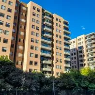 Residential buildings with blue sky