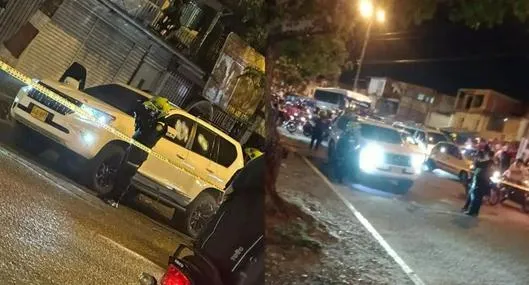 Atentado sicarial en Cali deja un muerto y ocho heridos: así quedó el carro
