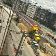 Así quedó la calle 100 con avenida Suba de Bogotá por un vehículo que tumbó un cableado y causó un trancón y colapso de Transmilenio en la zona