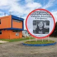 Al fondo, colegio Gimnasio Campestre Los Laureles en Cajicá, que se pronunció luego de la muerte de Valeria Afanador (frente), una de sus estudiantes