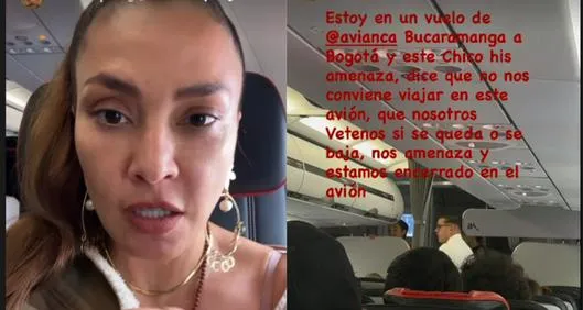 Katherine Porto mostró que los bajaron de avión de Avianca por sujeto amenazando