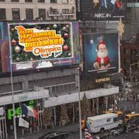 Proyección de 'Desde septiembre se siente que viene diciembre' en Times Square