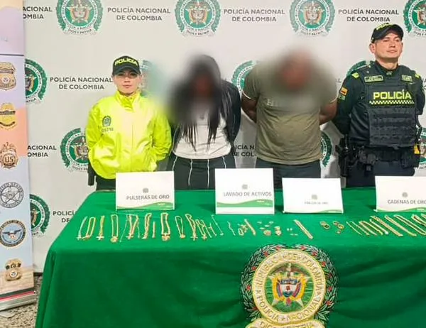 Detenidas dos personas con joyas avaluadas en $ 400 millones en el Aeropuerto El Dorado 