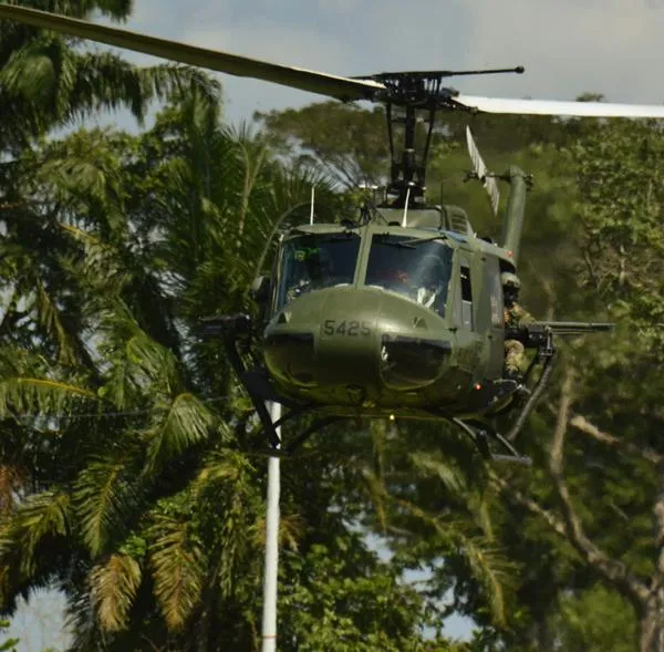Helicóptero del Ejército en Antioquia aterrizó de emergencia por falla mecánica