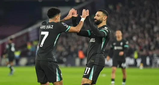 Mohamed Salah y Luis Díaz