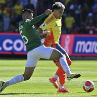 Foto de Bolivia vs Colombia, en nota de cuánto recibe Bolivia por ganarle a Colombia y Brasil en Eliminatoria al Mundial