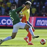 Foto de Bolivia vs Colombia, en nota de cuánto recibe Bolivia por ganarle a Colombia y Brasil en Eliminatoria al Mundial