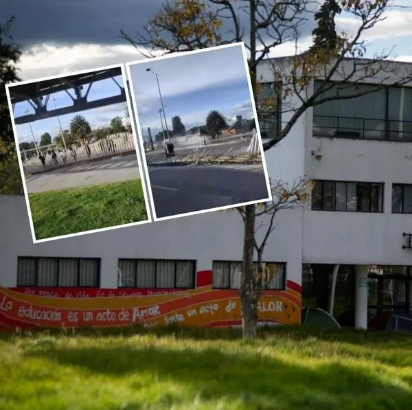 Así quedó la estación de Transmilenio del frente de la Universidad Nacional, luego de unos disturbios