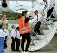 Niños pusieron a volar sus sueños en visita a aeropuerto La Nubia, de Manizales 
