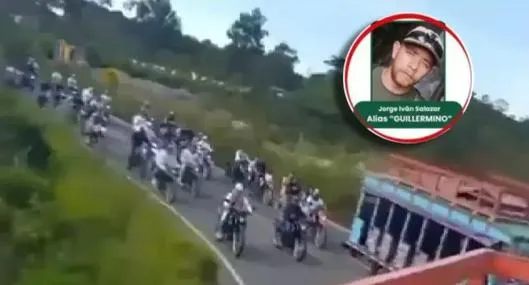 Video: caravana en Antioquia para cabecilla de disidencias causó indignación