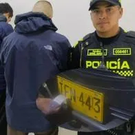 Captura de dos sujetos que iban en un carro con placas falsas en Bogotá. Hubo balacera y choque