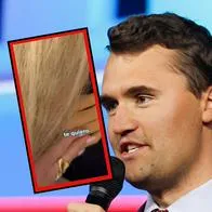 Charlie Kirk y su viuda 