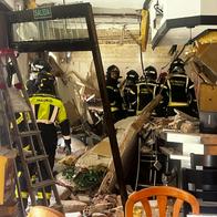 Así quedó un bar en Madrid, España, luego de una explosión que dejó a un colombiano fallecido y 25 heridos