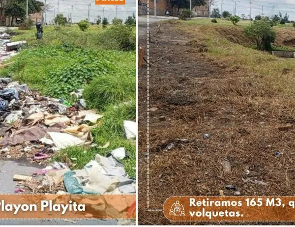 Jornada de limpieza en canaleta Playón Playita en Ciudad Bolívar  