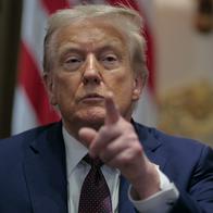 WASHINGTON, DC - AUGUST 26: U.S. President Donald Trump calls on a reporter during a cabinet meeting with members of his administration in the Cabinet Room of the White House on August 26, 2025 in Washington, DC. This is the seventh cabinet meeting of Trump's second term. (Photo by Chip Somodevilla/Getty Images)