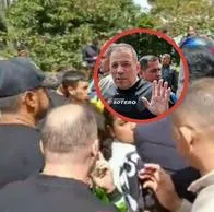 "Fuera, fuera": así sacaron al candidato que propone balín (para todo), en protestas en Bogotá. Quiso colarse para hacer campaña con movilizaciones. 