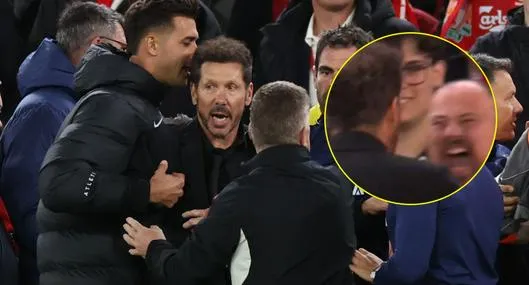 Diego Simeone encaró a hincha de Liverpool por gol al Atlético en Champions