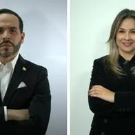 Abelardo De La Espriella y Vicky Dávila, precandidatos presidenciales.