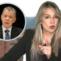 La precandidata presidencial Vicky Dávila apuntó contra Juan Manuel Santos, exmandatario de Colombia, por condenas de la JEP en falsos positivos.