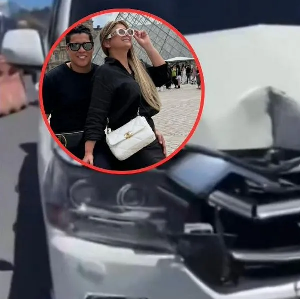 Así quedó la camioneta de Rafa Pérez, luego de sufrir un accidente de tránsito con su pareja