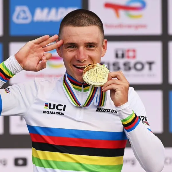 Remco Evenepoel, campeón de la contrarreloj del Mundial de ciclismo