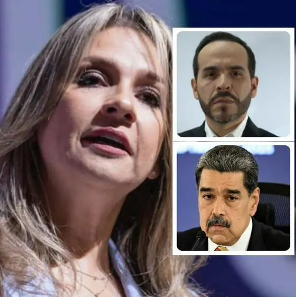 Fotos de Vicky Dávila, Abelardo de la Espriella y Nicolás Maduro, en nota de que Vicky Dávila pulló a Abelardo de la Espriella por lazo a amigo de Nicolás Maduro