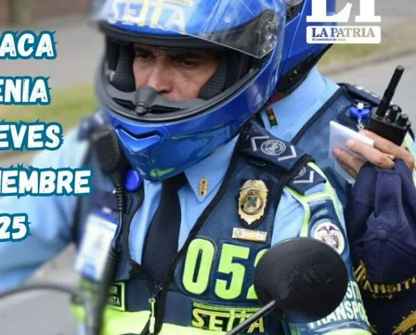 Pico y placa en Armenia (Quindío) este jueves, 25 de septiembre del 2025