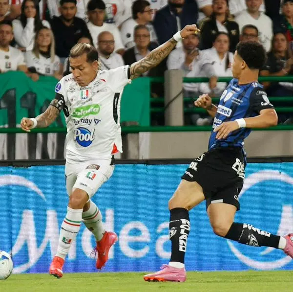 Dayro Moreno en el partido de Once Caldas vs. Independiente del Valle por Copa Sudamericana