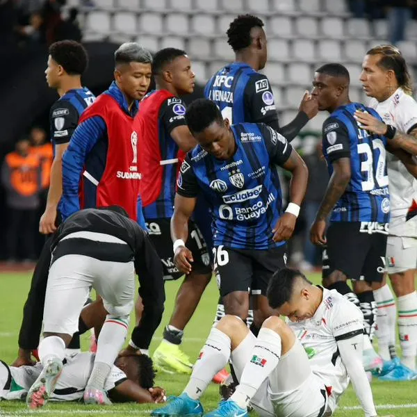 Pelea entre jugadores de independiente del Valle tras eliminar al Once Caldas