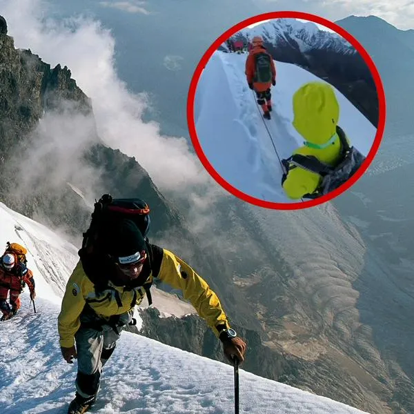 Video de caída de alpinista en China: cayó por sacarse una foto