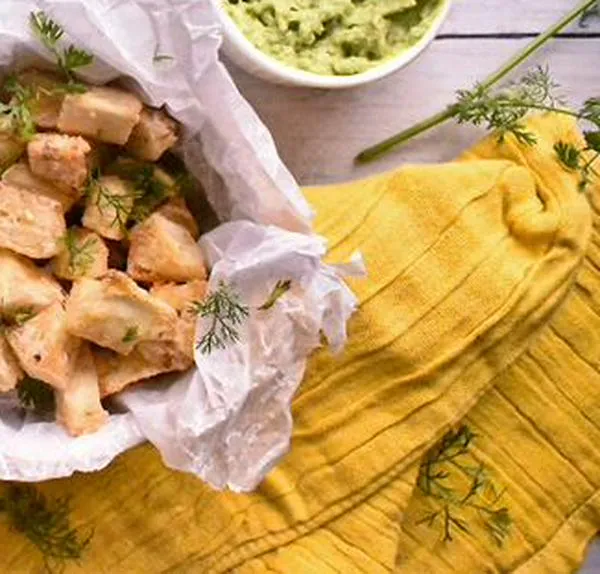 Así se prepara una yuca frita en la freidora de aire