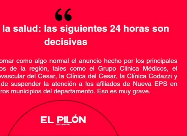 Agudiza la salud: las siguientes 24 horas son decisivas