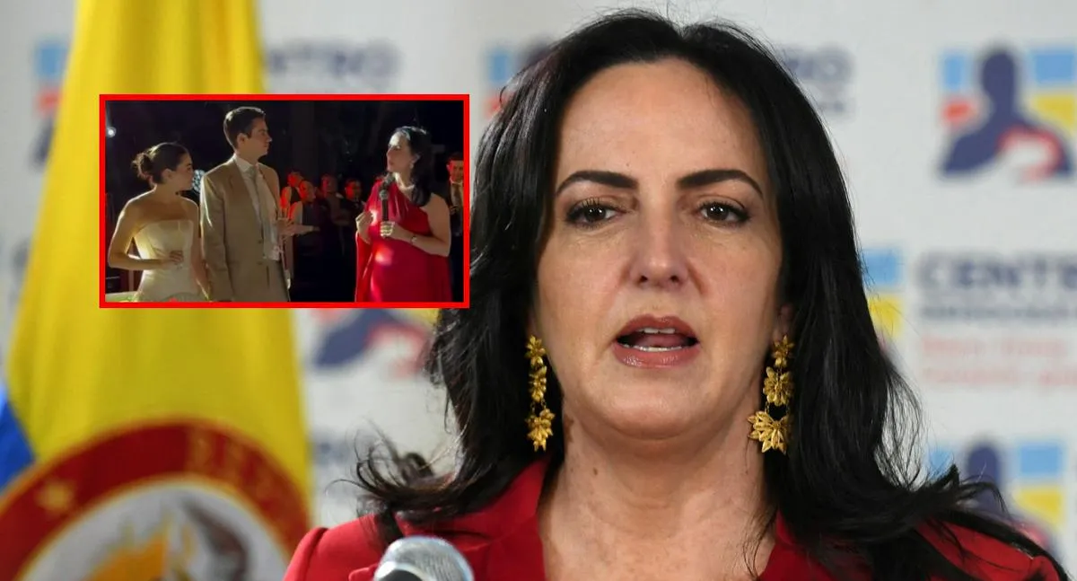 María Fernanda Cabal recordó a Gustavo Petro en boda de su hijo Santiago: video