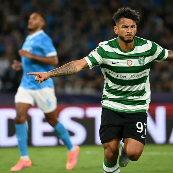 Gol Luis Javier Suárez hoy con Sporting Lisboa vs Napoli, por Champions League