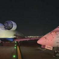 Así quedaron los aviones que chocaron en el aeropuerto de Nueva York