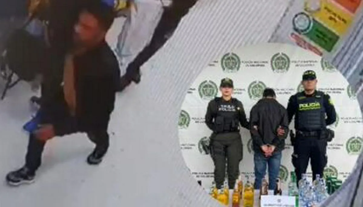 Capturado tras robar más de millón y medio en licor de supermercado en Chapinero