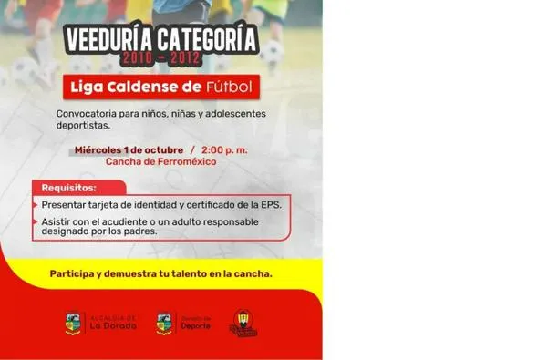 Aplazamiento sorpresivo en veeduría futbolística en La Dorada: familias llegaron sin información