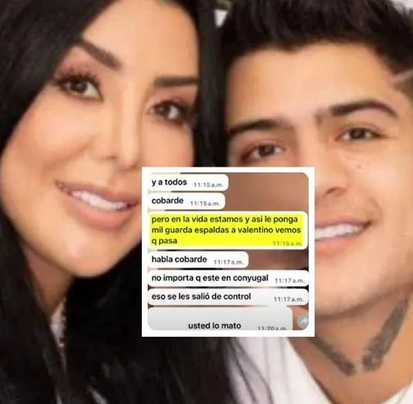 Foto de Marcela Reyes, B-King y chats, en nota de qué dicen chats de celular de B-King a Marcela Reyes con amenazas a ella e hijo