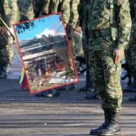 Así quedó la base del Ejército en Puerto Jordán, Arauca, luego de un ataque con explosivos
