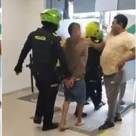 Video viral: hombre cacheteó a delincuente dentro de banco y frente a la Policía