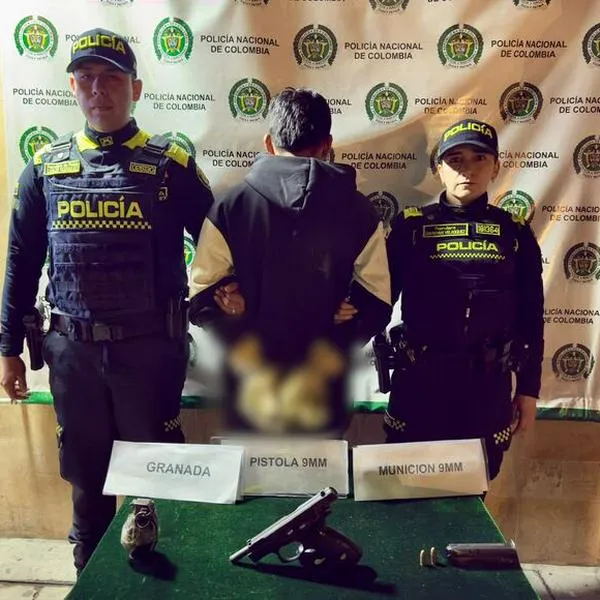 Hombre capturado por disparar al aire y portar una granada en el San Bernardo (Bogotá), cerca de la Casa de Nariño