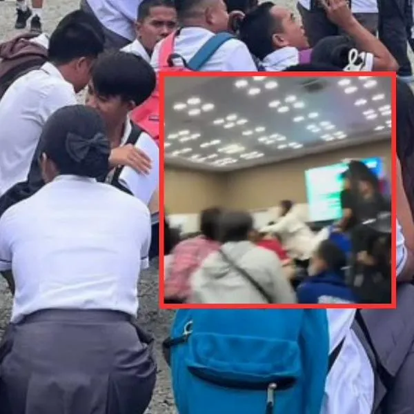 Terremoto en filipina provocó pánico en estudiantes que se encontraban en salón