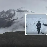 Fotos de caída de nieve en Colombia, en nota de cómo cayó nieve en Colombia en una de las más grandes nevadas en 2025, en video