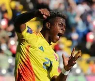 Neyser Villarreal anotó tres goles en la victoria en el partido de Colombia vs. España.
