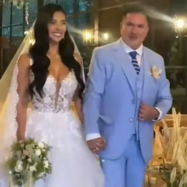 Marcela Marenco y ‘Boyacomán’ celebraron este 11 de octubre su boda religiosa en una íntima ceremonia desarrollada en Chía.