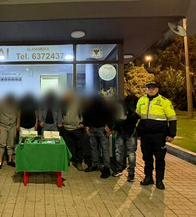 Capturan en Suba a siete hombres que intentaron robar una casa con escalera humana