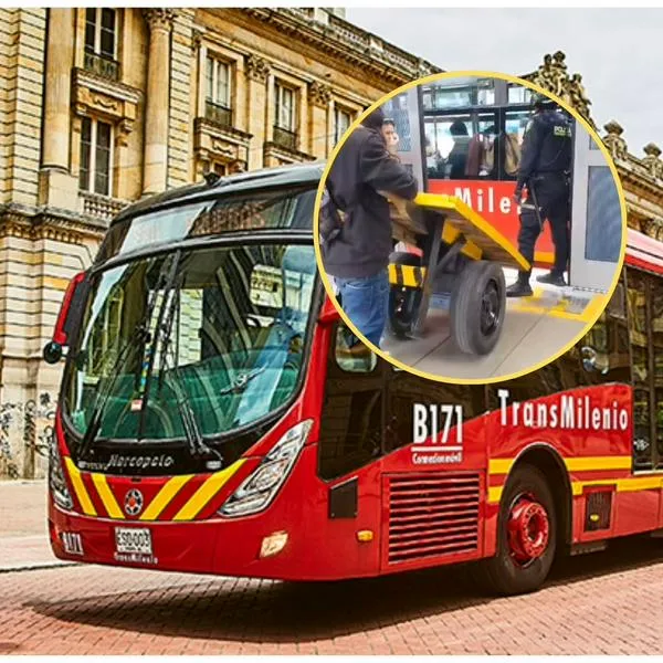 Transmilenio hoy: hombre metió carreta a estación y no lo dejaron subirla a bus