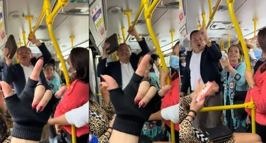 Pareja hizo exorcismo en pleno bus de Transmilenio y hay video: qué pasó