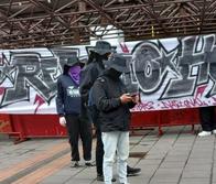 Centro comercial San Martín, vandalizado por encapuchados en marchas de hoy