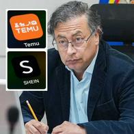 Fotos de Gustavo Petro, Temu y Shein, en nota de cómo competir contra Shein y Temu en Colombia con propuesta de Petro, en la mira